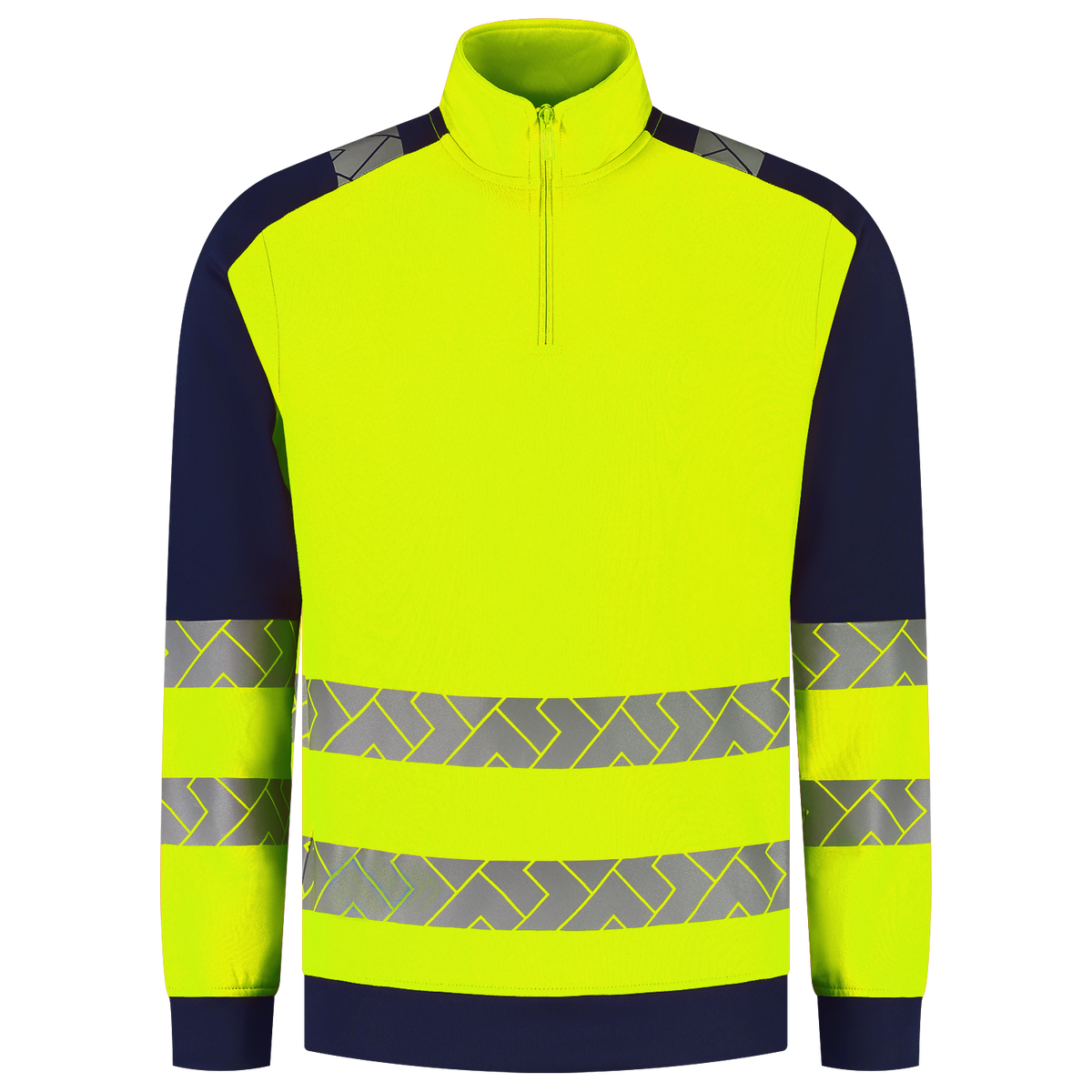 Tricorp Workwear High Vis Redefined Zip Sweaters HiVis 306106 fluo geel-inktblauw(fluoryellowink)