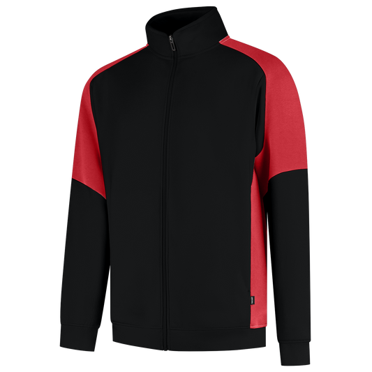 Tricorp Workwear Bicolor Redefined Sweatvesten 306108 zwart-fel rood(blackbrightred)