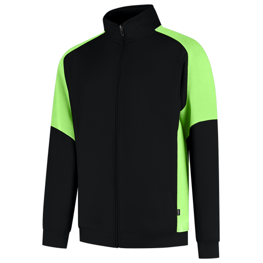 Tricorp Workwear Bicolor Redefined Sweatvesten 306108 zwart-limoengroen(blacklime)