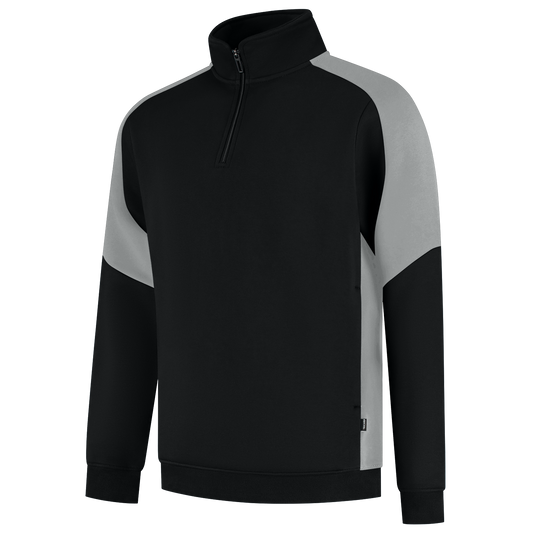 Tricorp Workwear Bicolor Redefined Zipsweaters 306111 zwart-grijs(blackgrey)