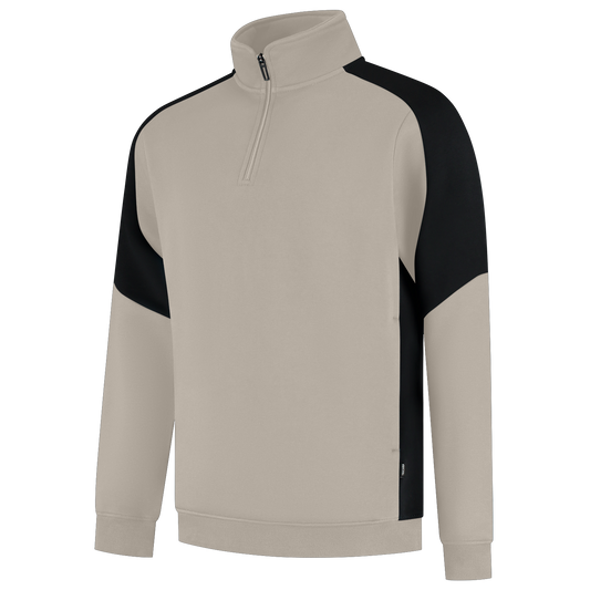 Tricorp Workwear Bicolor Redefined Zipsweaters 306111 zand-zwart(sandblack)
