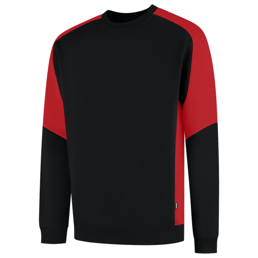 Tricorp Workwear Bicolor Redefined Sweaters 306112 zwart-fel rood(blackbrightred)