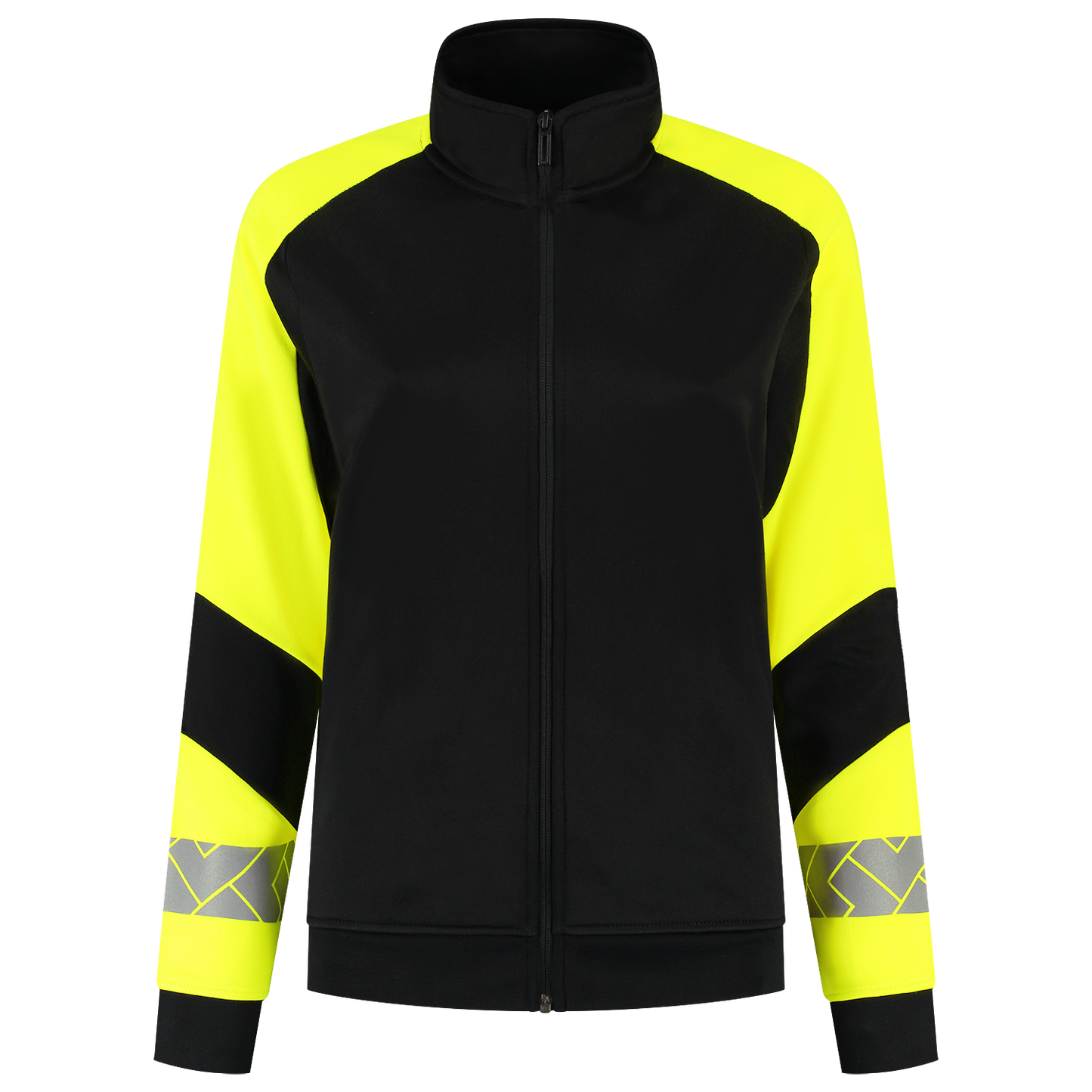 Tricorp Workwear Reflective Redefined Sweaters 306115 Dames zwart-fluo geel(blackfluoryellow)