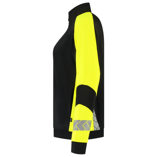Tricorp Workwear Reflective Redefined Sweaters 306115 Dames zwart-fluo geel(blackfluoryellow)