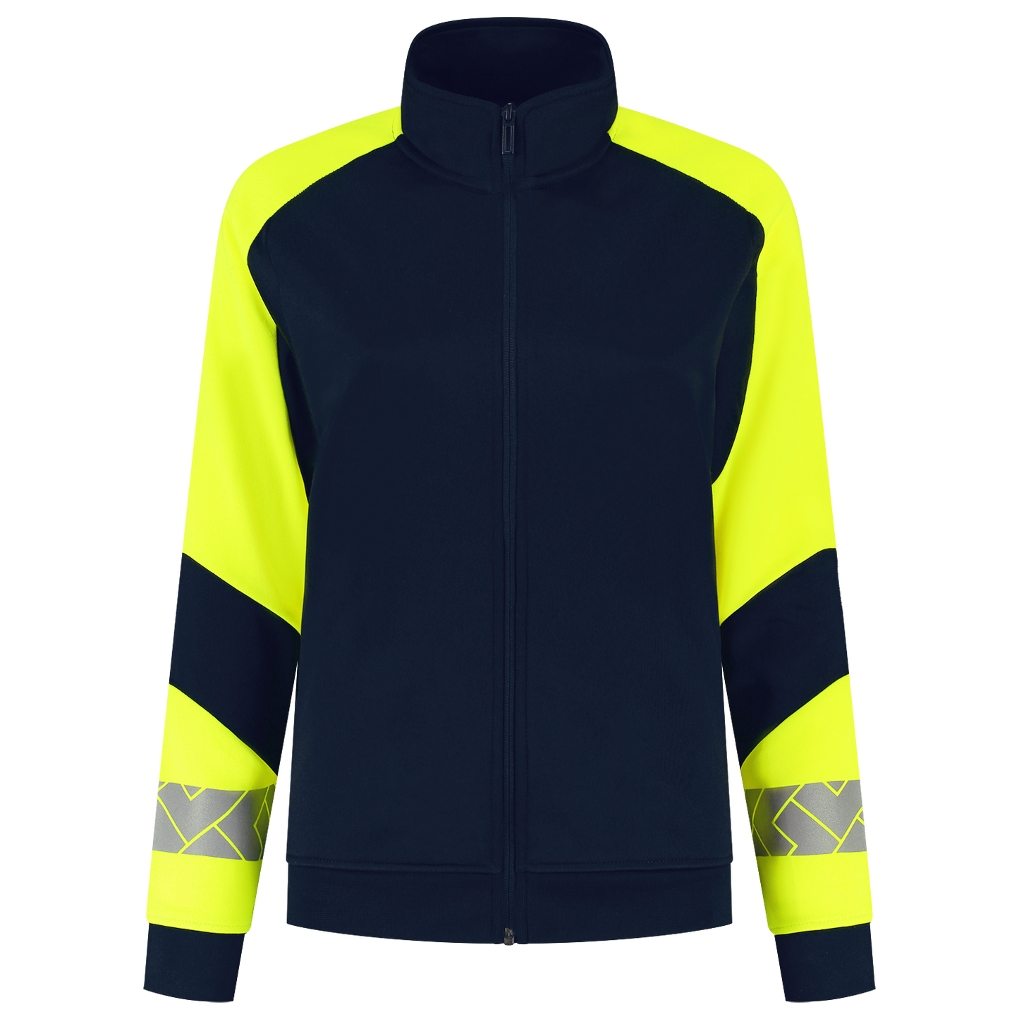 Tricorp Workwear Reflective Redefined Sweaters 306115 Dames inktblauw-fluo geel(inkfluoryellow)