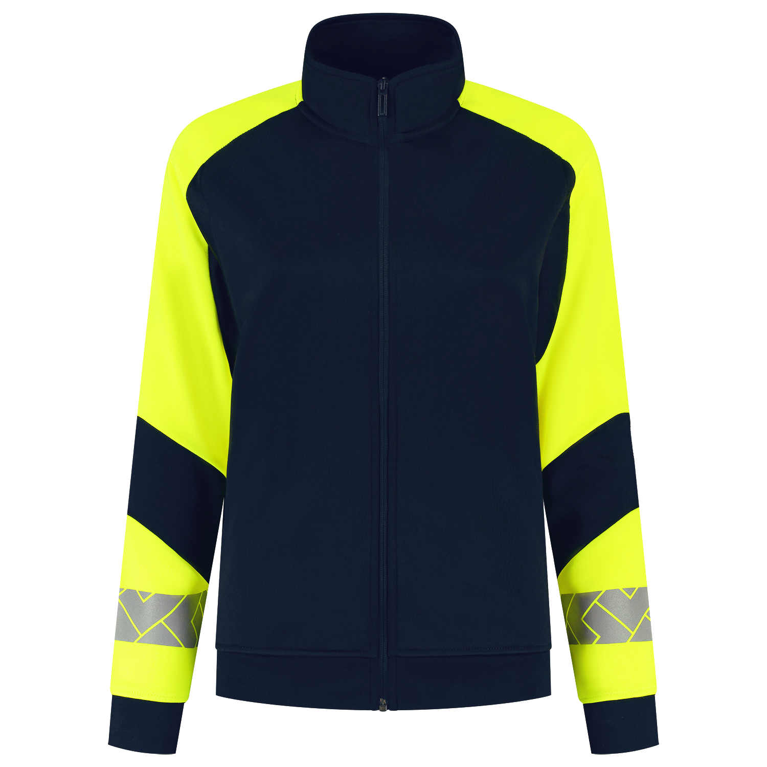 Tricorp Workwear Reflective Redefined Sweaters 306115 Dames inktblauw-fluo geel(inkfluoryellow)