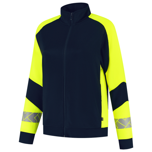Tricorp Workwear Reflective Redefined Sweaters 306115 Dames inktblauw-fluo geel(inkfluoryellow)