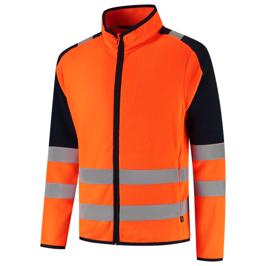 Tricorp Workwear High Vis Redefined Fleecejack 306120 HiVis fluo oranje-inktblauw(fluororangeink)