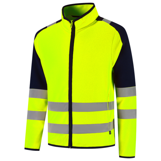 Tricorp Workwear High Vis Redefined Fleecejack 306120 HiVis fluo geel-inktblauw(fluoryellowink)