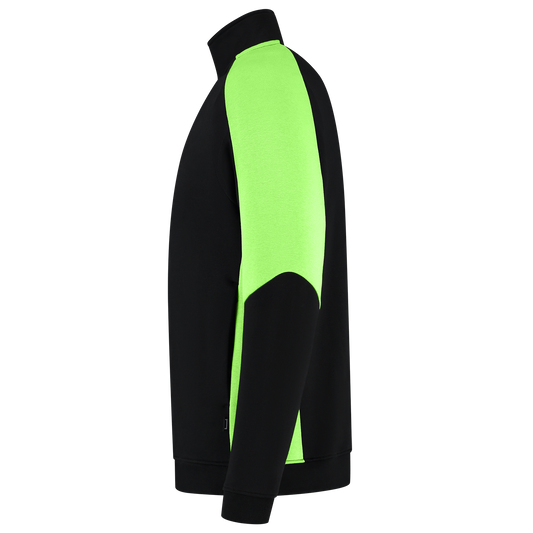 Tricorp Workwear Bicolor Redefined Sweatvest 306122 Dames zwart-limoengroen(blacklime)