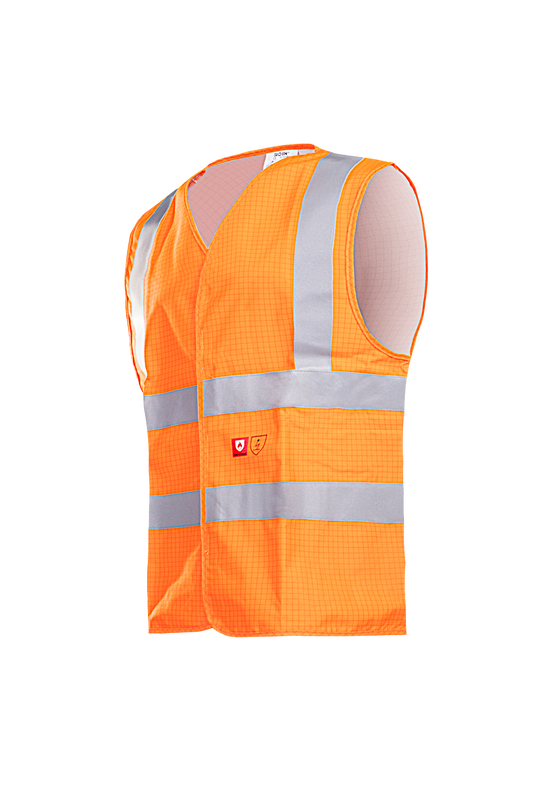 Sioen Vesten Hellisan Multinorm fluo-oranje