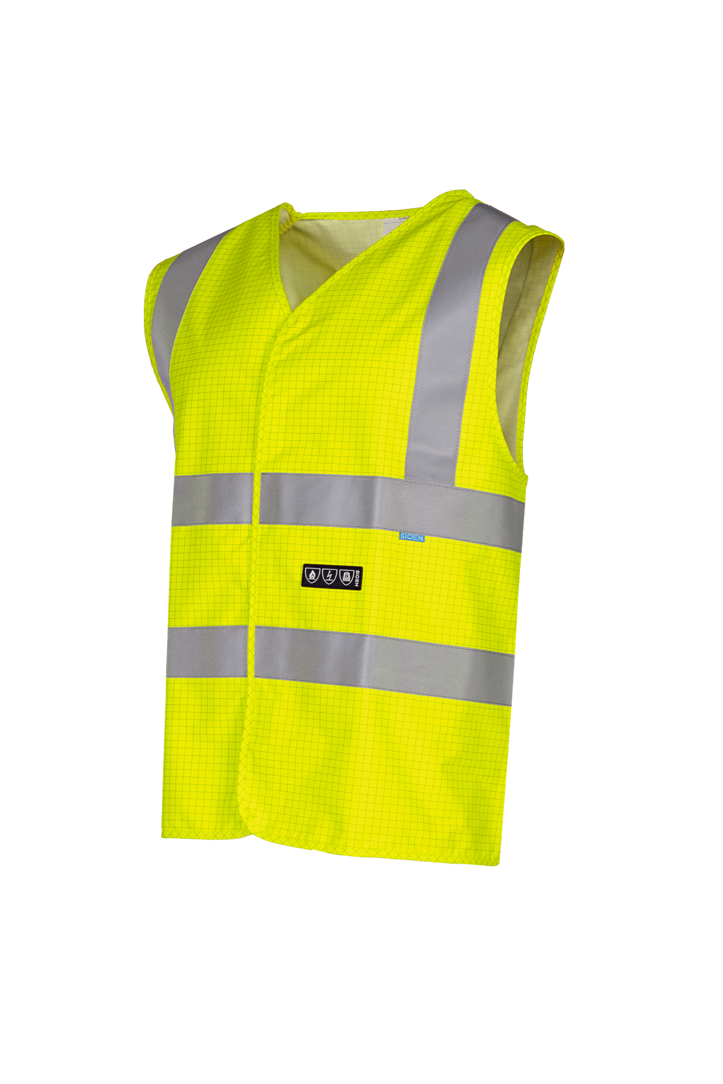 Sioen Vesten Hellisan Multinorm fluo-geel