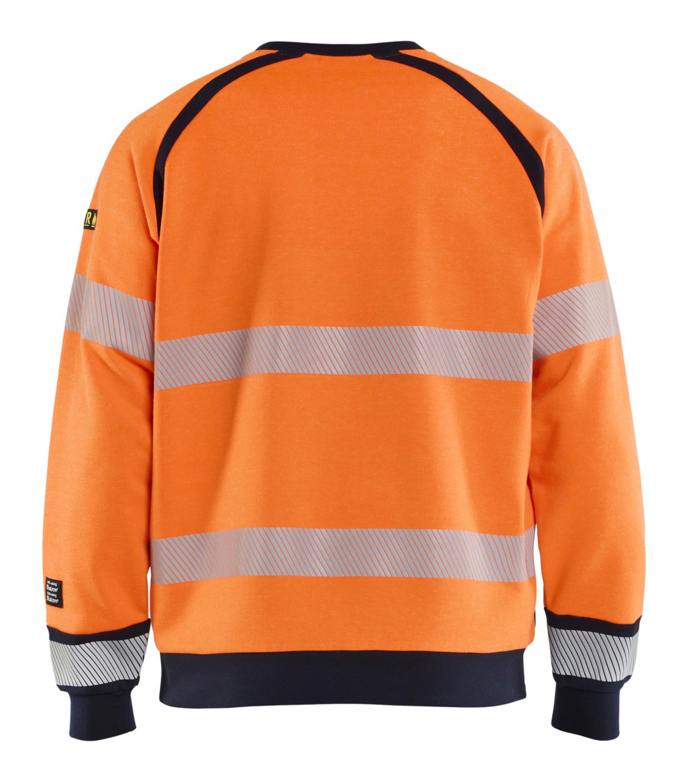 Blaklader Vlamvertragend Multinorm Sweatshirt 30881745 inherent vlamwerend fluo oranje-marineblauw(5389)