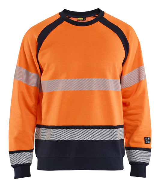 Blaklader Vlamvertragend Multinorm Sweatshirt 30881745 inherent vlamwerend fluo oranje-marineblauw(5389)
