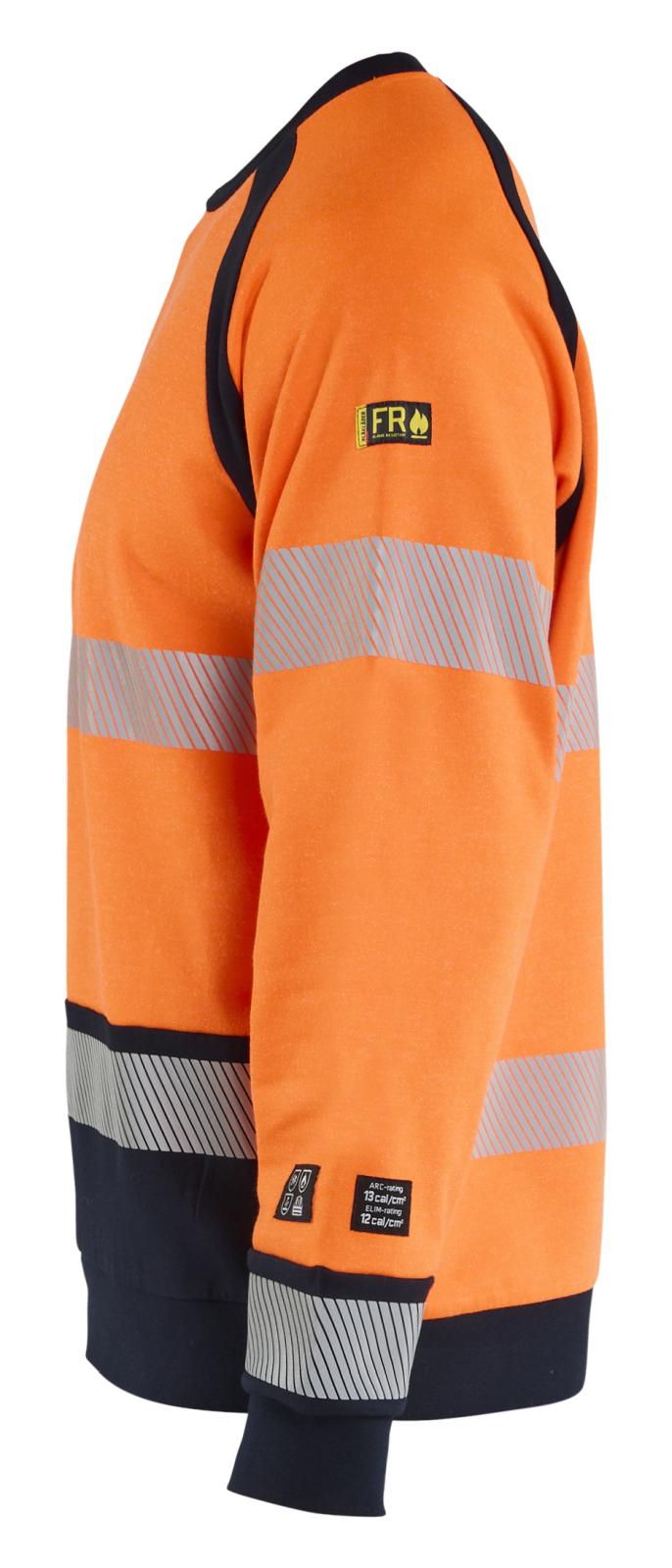 Blaklader Vlamvertragend Multinorm Sweatshirt 30881745 inherent vlamwerend fluo oranje-marineblauw(5389)