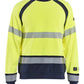 Blaklader Vlamvertragend Multinorm Sweatshirt 30881762 HiVis fluo geel-marineblauw(3389)