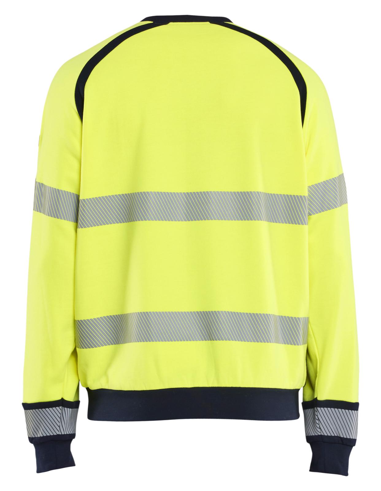 Blaklader Vlamvertragend Multinorm Sweatshirt 30881762 HiVis fluo geel-marineblauw(3389)