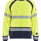 Blaklader Vlamvertragend Multinorm Sweatshirt 30881762 HiVis fluo geel-marineblauw(3389)