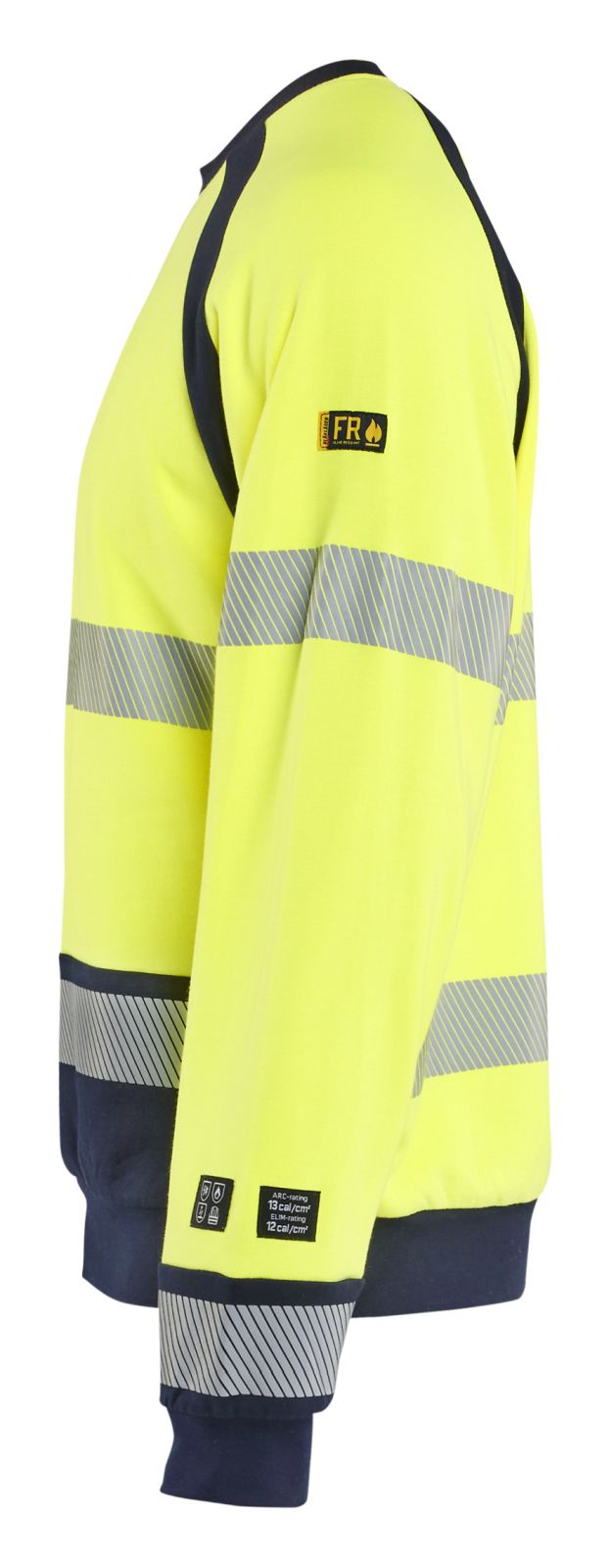 Blaklader Vlamvertragend Multinorm Sweatshirt 30881762 HiVis fluo geel-marineblauw(3389)