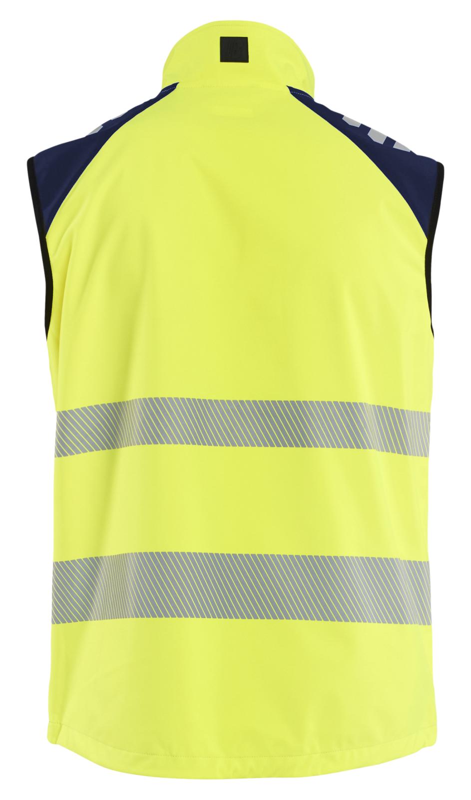 Blaklader High Vis Bodywarmer 30912513 Softshell HiVis fluo geel-marineblauw(3389)