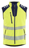 Blaklader High vis Bodywarmer 30912513 Softshell HiVis fluo geel-marineblauw(3389)