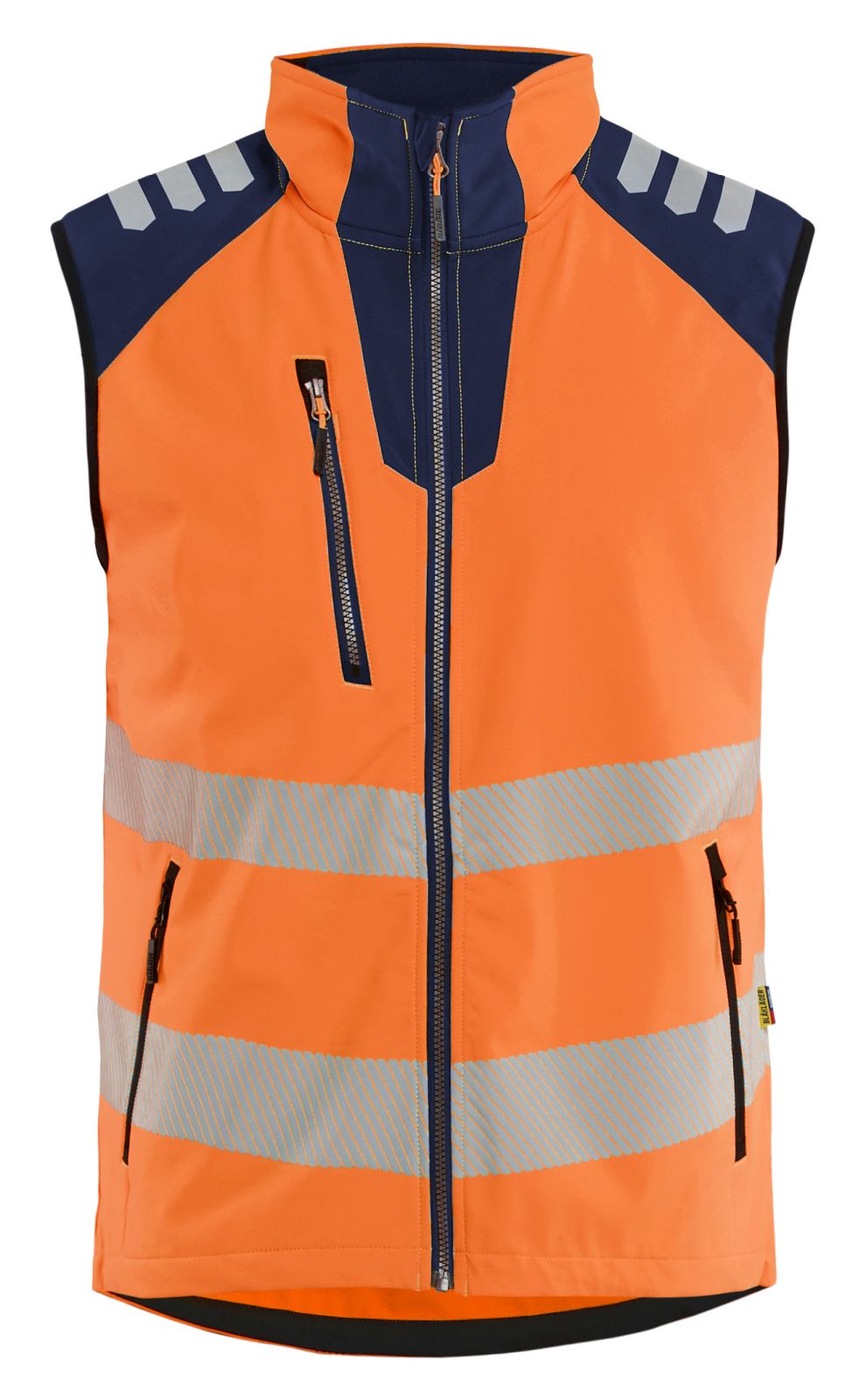 Blaklader High vis Bodywarmer 30912513 Softshell HiVis fluo oranje-marineblauw(5389)