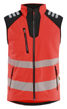 Blaklader High vis Bodywarmer 30912513 Softshell HiVis fluo rood-zwart(5599)