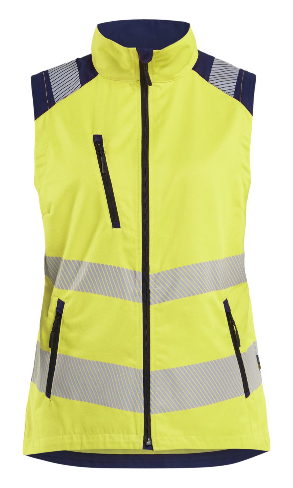 Blaklader Dames High Vis Bodywarmer 30921905 HiVis fluo geel-marineblauw(3389)