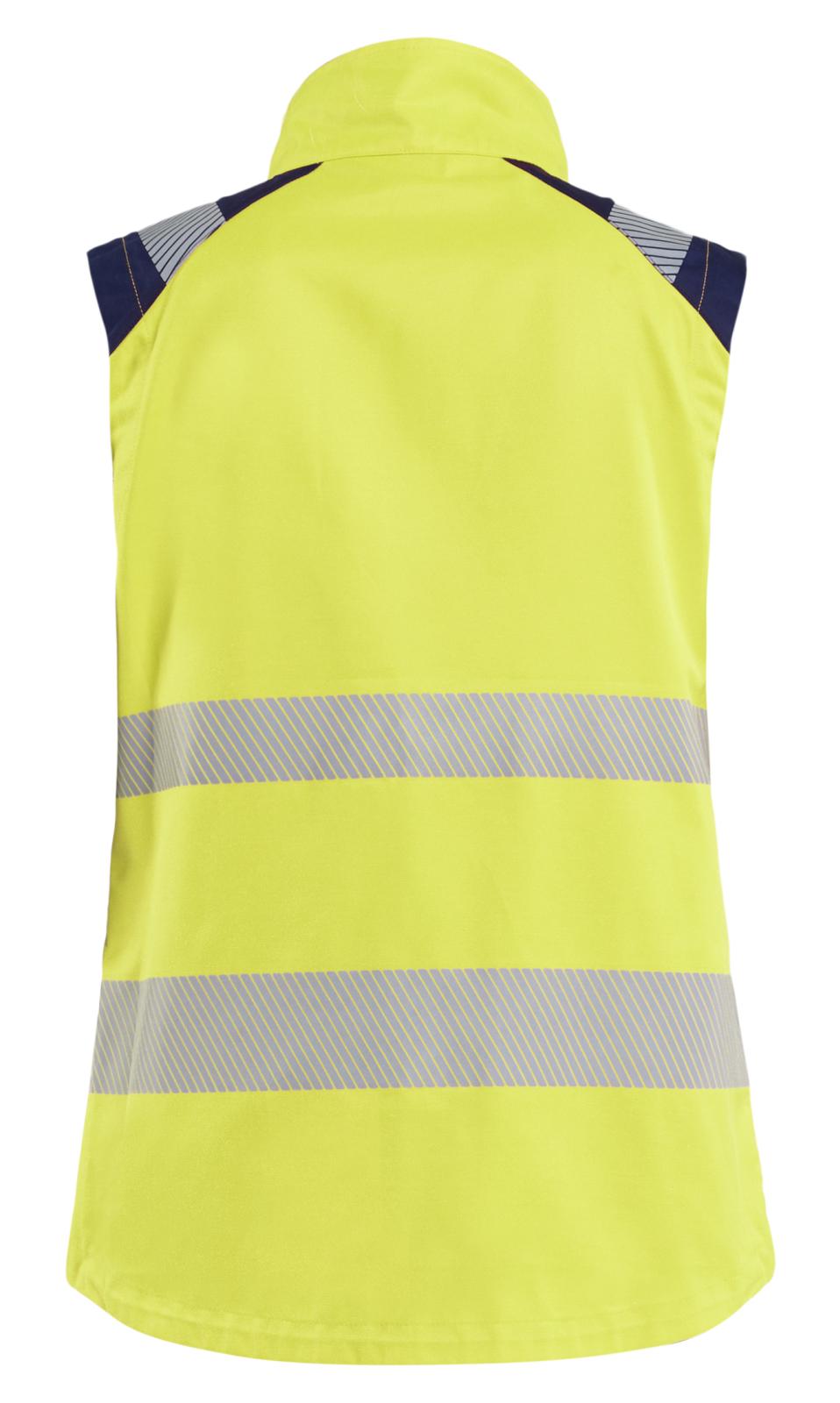 Blaklader Dames High Vis Bodywarmer 30921905 HiVis fluo geel-marineblauw(3389)