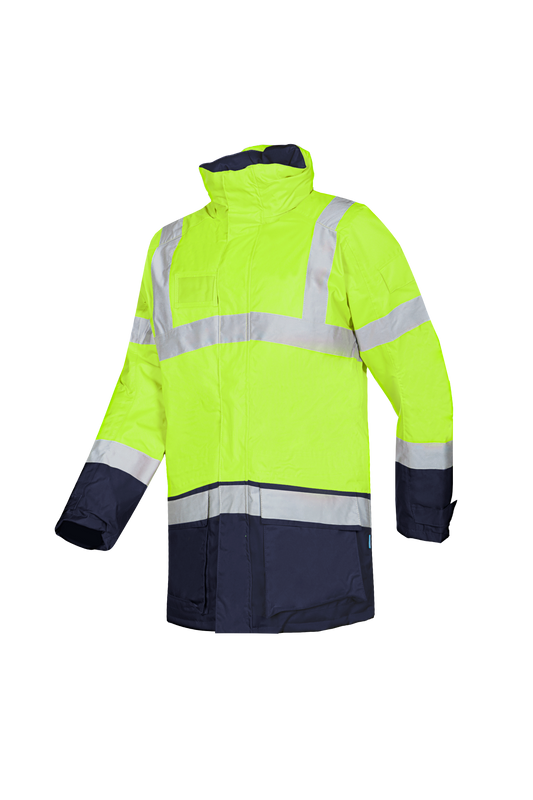 Sioen Jassen Lightflash  fluo geel-marineblauw