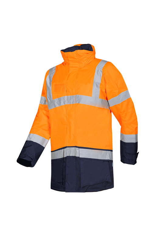 Sioen Jassen Lightflash  fluo oranje-marineblauw
