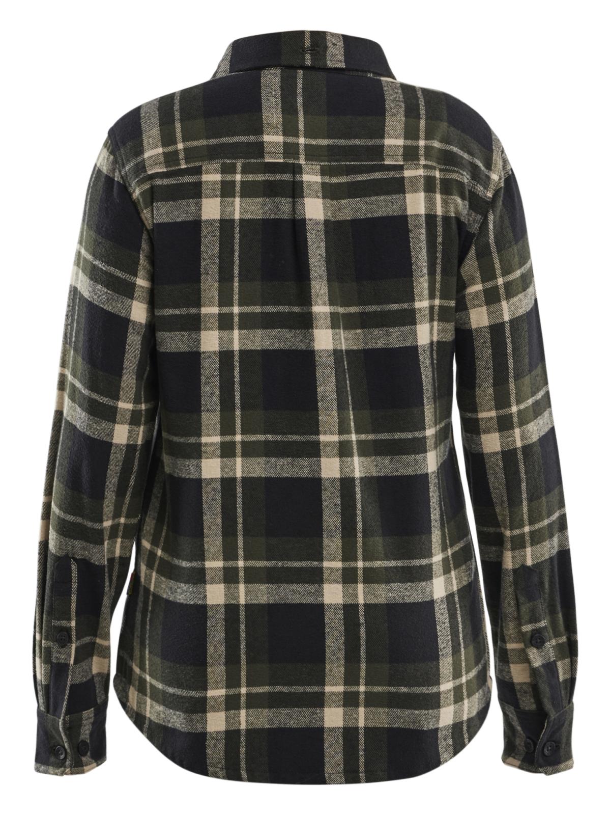 Blaklader Profiel Dames Overhemd 32181168 Flanel donker herfstgroen-zwart(4298)