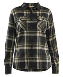 Blaklader Profiel Dames Overhemd 32181168 Flanel donker herfstgroen-zwart(4298)