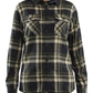 Blaklader Profiel Dames Overhemd 32181168 Flanel donker herfstgroen-zwart(4298)