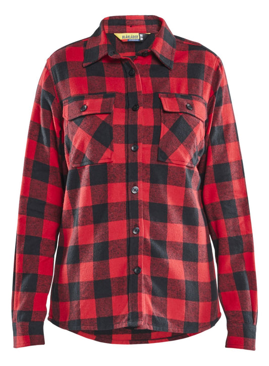 Blaklader Profiel Flanel Dames Overhemd 32181168 dames rood-zwart(5699)