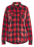 Blaklader Profiel Flanel Dames Overhemd 32181168 dames rood-zwart(5699)