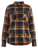 Blaklader Profiel Dames Overhemd 32181168 Flanel gebrand rood-donker marineblauw(5986)