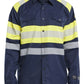 Blaklader shirts/hemden 32291517 marineblauw-fluo geel(8933)