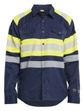 Blaklader shirts/hemden 32291517 marineblauw-fluo geel(8933)