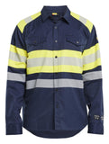 Blaklader shirts/hemden 32291517 marineblauw-fluo geel(8933)
