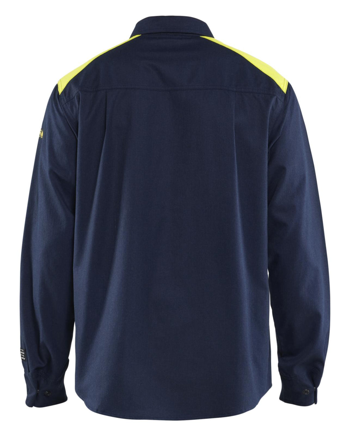 Blaklader Vlamvertragend Multinorm Overhemd 32381517 vlamvertragend HiVis chemische spatten metaalvrij marineblauw-fluo geel(8933)
