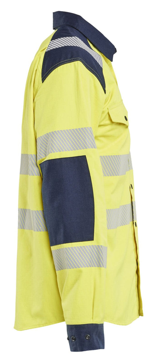 Blaklader Shirts 32391517 Multinorm fluo geel-marineblauw(3389)