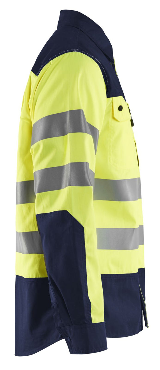 Blaklader Shirts 32551817 fluo geel-marineblauw(3389)