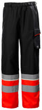 Helly Hansen UC-ME  Broeken 71186 Reflecterend Shell CL1 HiVis fluo rood-ebbenhoutzwart(169)