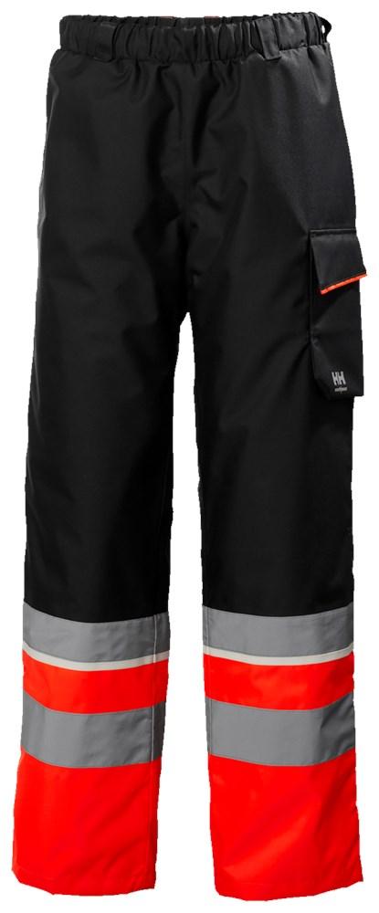 Helly Hansen UC-ME  Winterbroek 71455 CL1 Reflecterend HiVis fluo rood-ebbenhoutzwart(169)