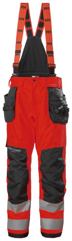 Helly Hansen Alna 2.0 Reflecterende Amerikaanse overalls 71493 Shell Pant CL2 rood-ebbenhoutzwart(169)