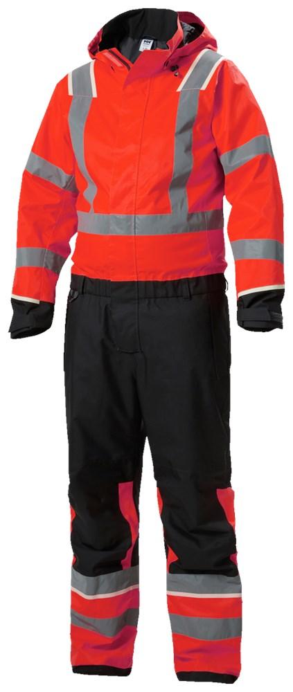 Helly Hansen UC-ME  Winteroverall 71555 Reflecterend HiVis fluo rood-ebbenhoutzwart(169)