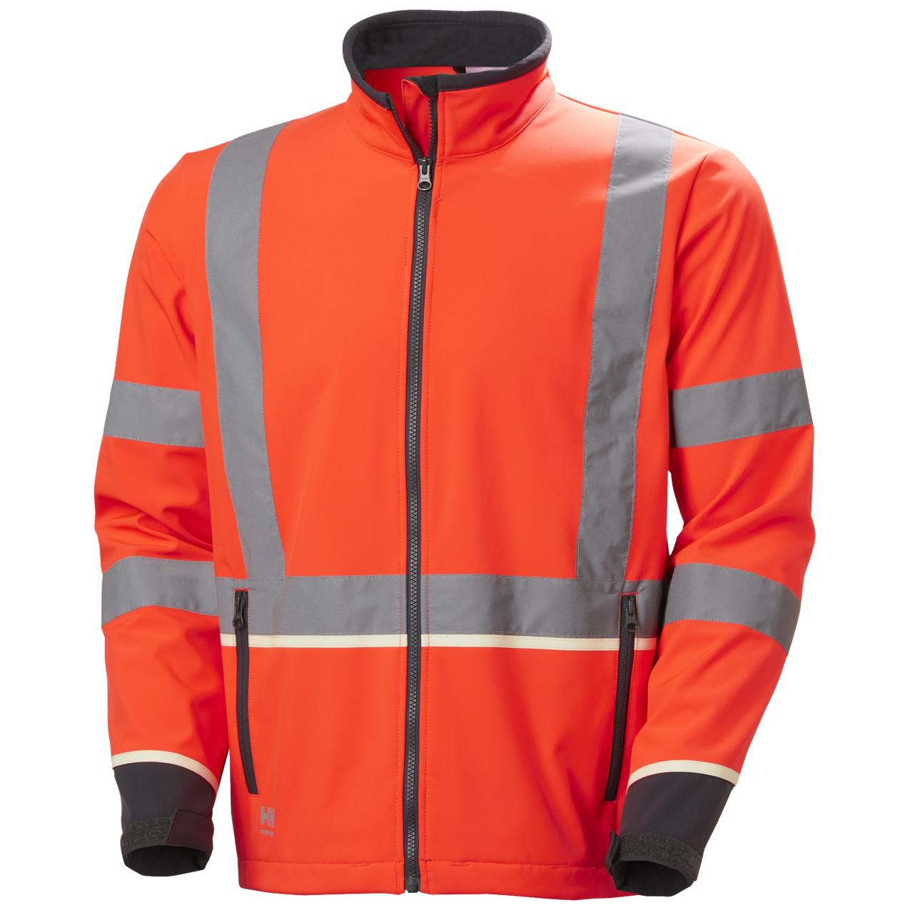 Helly Hansen UC-Me  Jassen 74055 Softshell Reflecterend HiVis rood-ebbenhoutzwart(169)