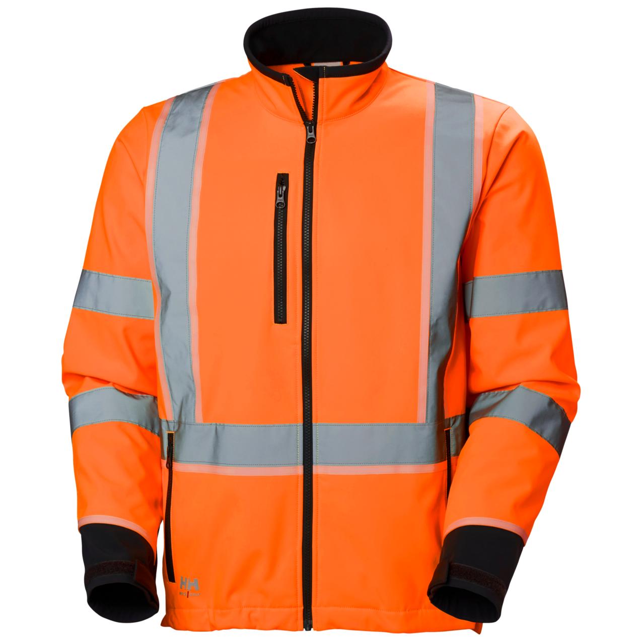 Helly Hansen UC-Me  Jassen 74055 Softshell Reflecterend HiVis oranje-ebbenhoutzwart(269)