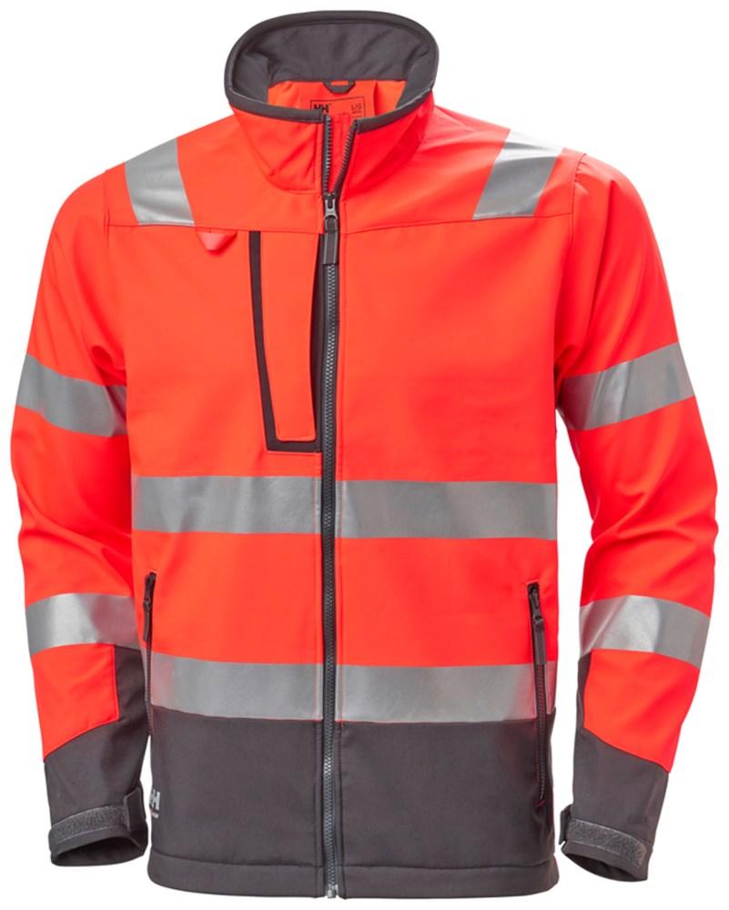 Helly Hansen Alna 2.0 Jack 74095 Softshell Reflecterend HiVis rood-ebbenhoutzwart(169)